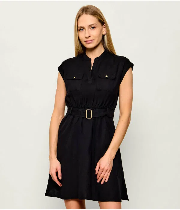 Женское льняное платье Flare Fit Tommy Hilfiger, черный