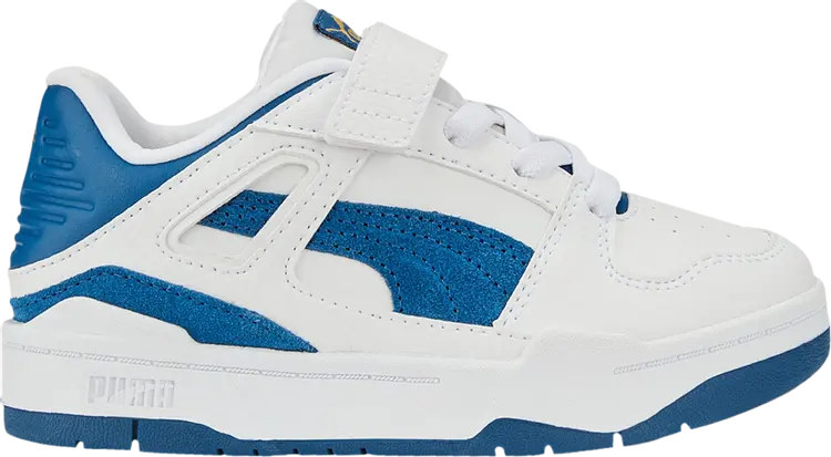 

Кроссовки Puma Slipstream Suede Little Kid White Lake Blue, белый