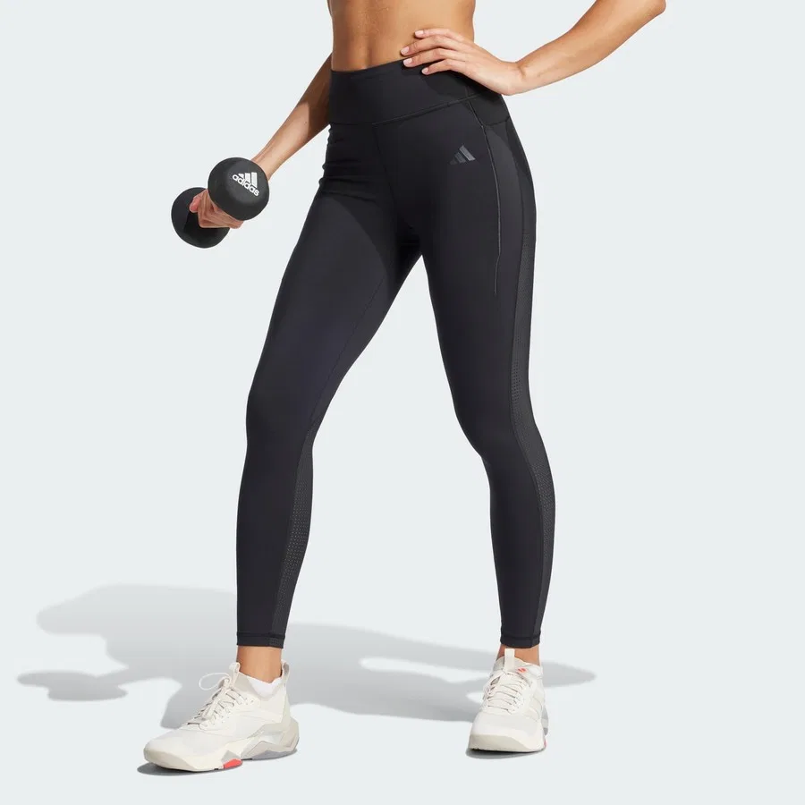 Леггинсы спортивные с принтом Cool Intensity, adidas, Черный
