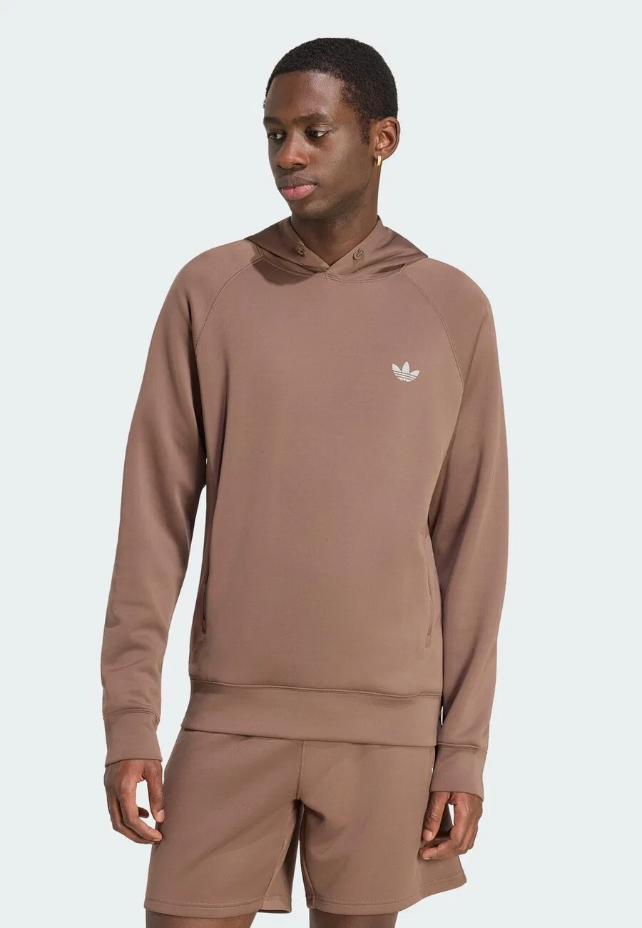 Толстовка ADIDAS ORIGINALS 'Trefoil Essentials' коричневого цвета — фото 2