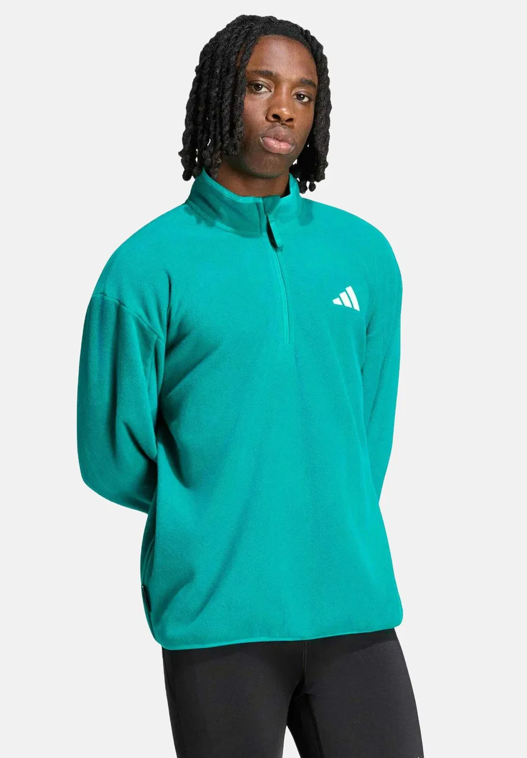 Зимний флисовый джемпер Laufshirt adi365 Adidas Performance, Eqtgrn