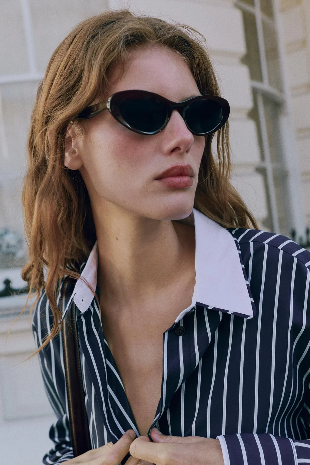 Рубашка Zara в полоску, синий/тёмно-синий — фото 3