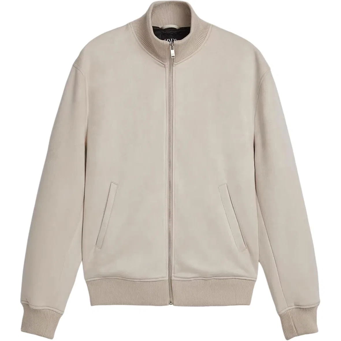 Мужская куртка-пилот с воротником-стойкой Beige ZARA
