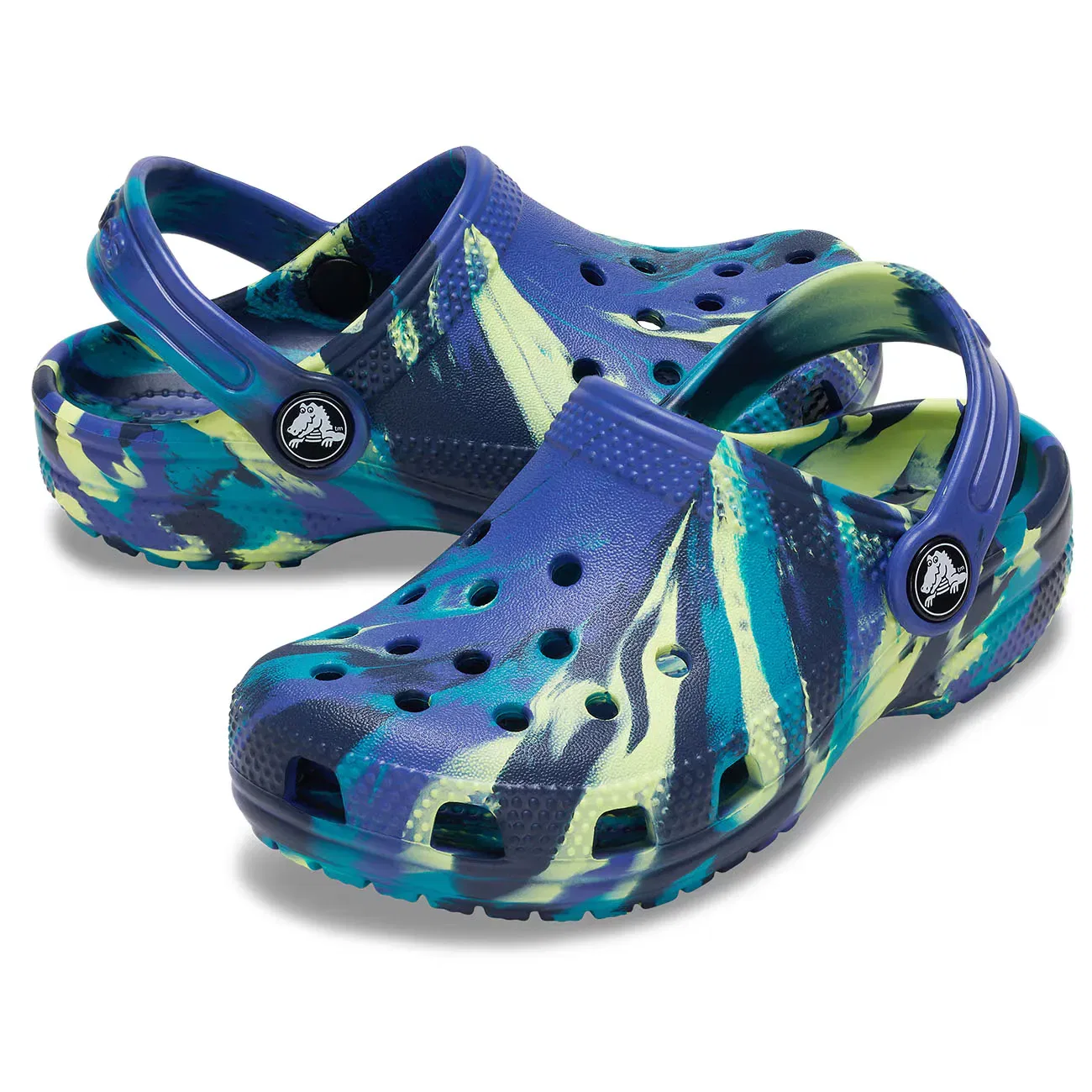Детские сабо Classic Marbled Clog Crocs, Azul — фото 2