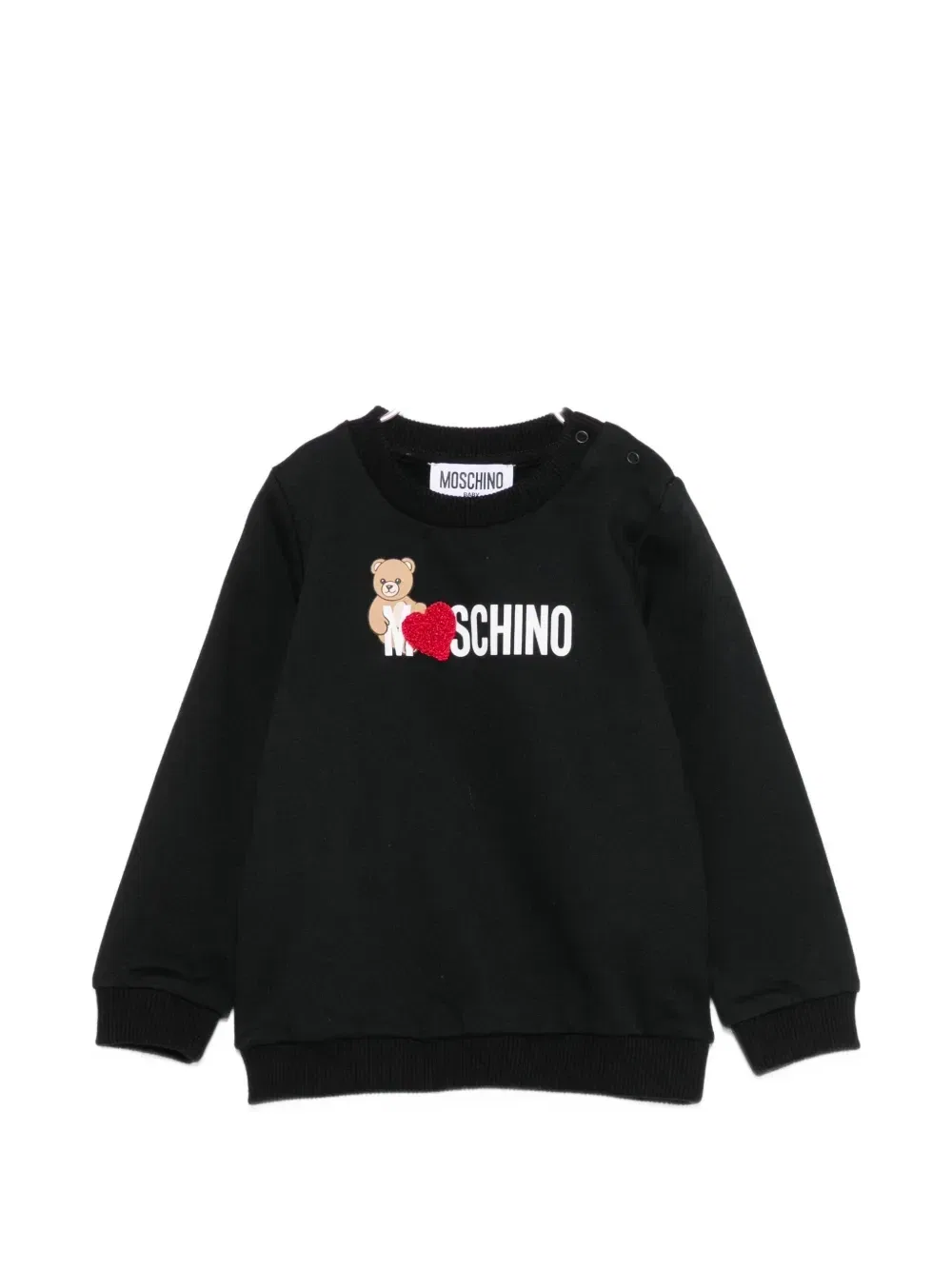 Свитшот с логотипом Moschino Kids, черный
