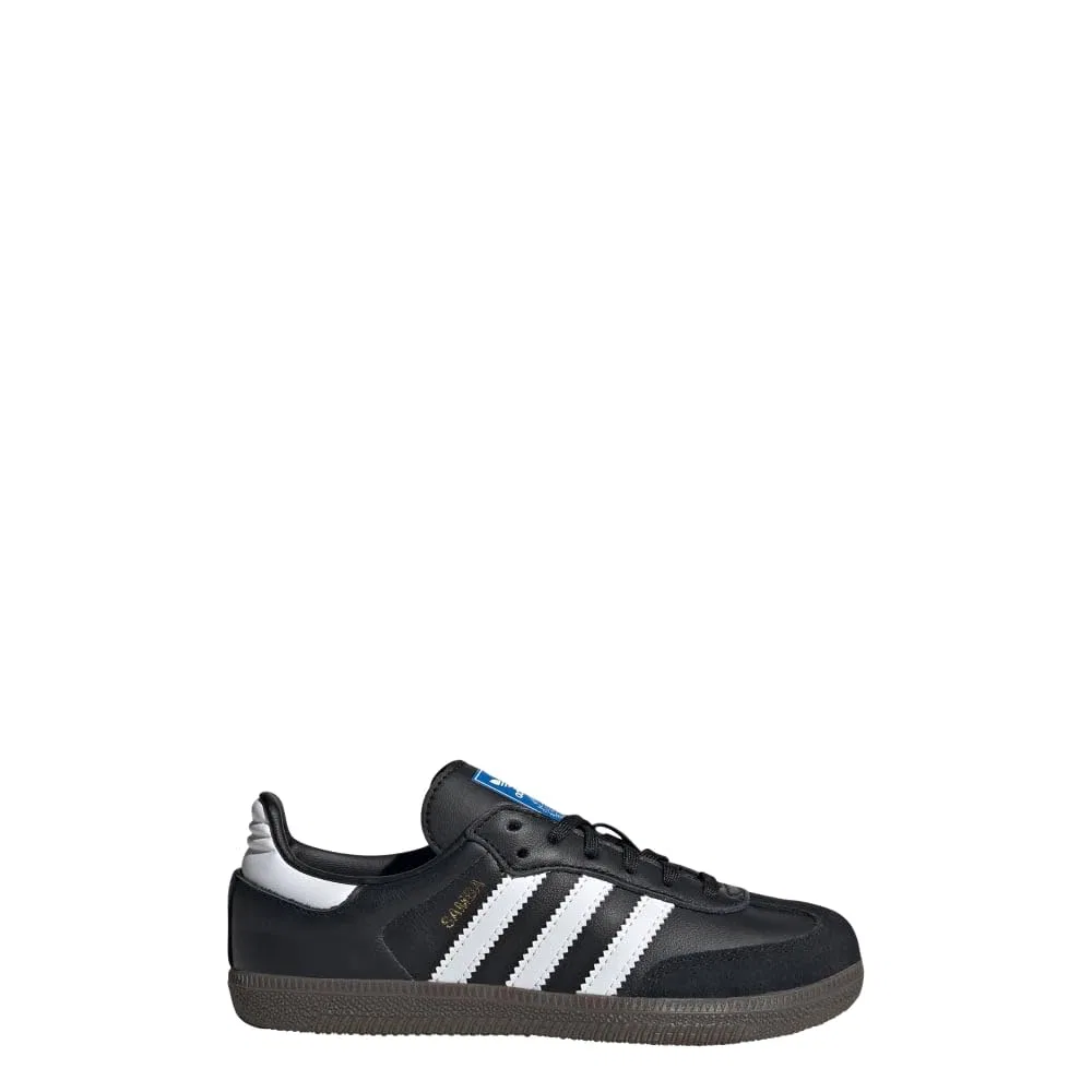 Детские кроссовки для мальчиков с замшей Samba OG Adidas, Core Black White Cloud Rubber