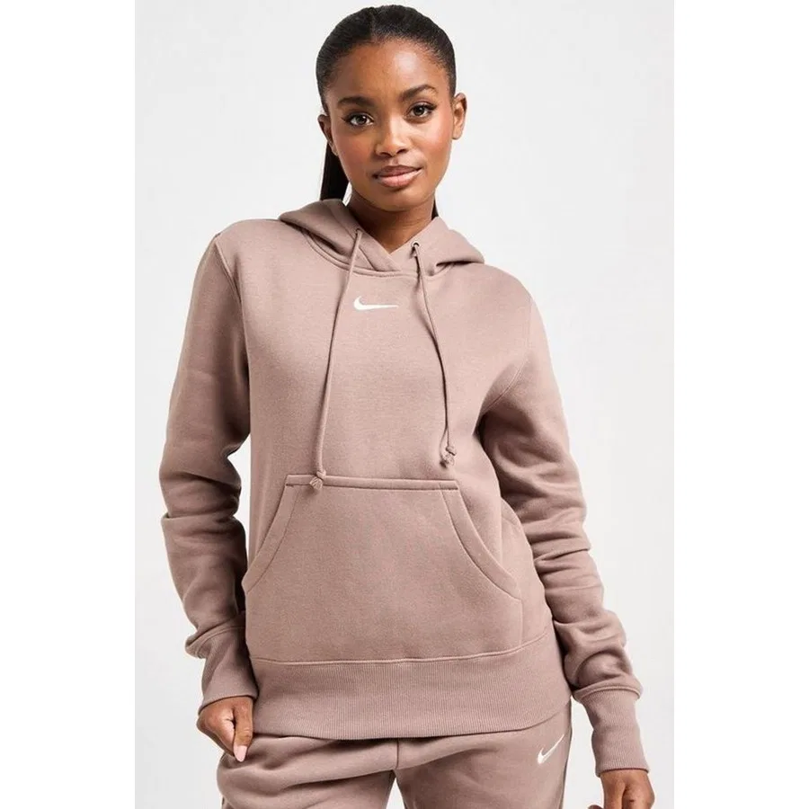 Женский худи с капюшоном Phoenix Fleece Nike, Коричневый