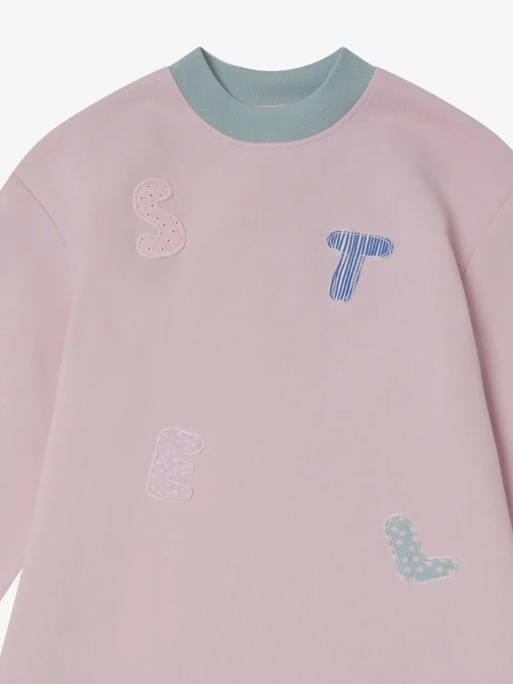 Хлопковое платье с нашивкой-логотипом Stella McCartney Kids, фиолетовый — фото 3