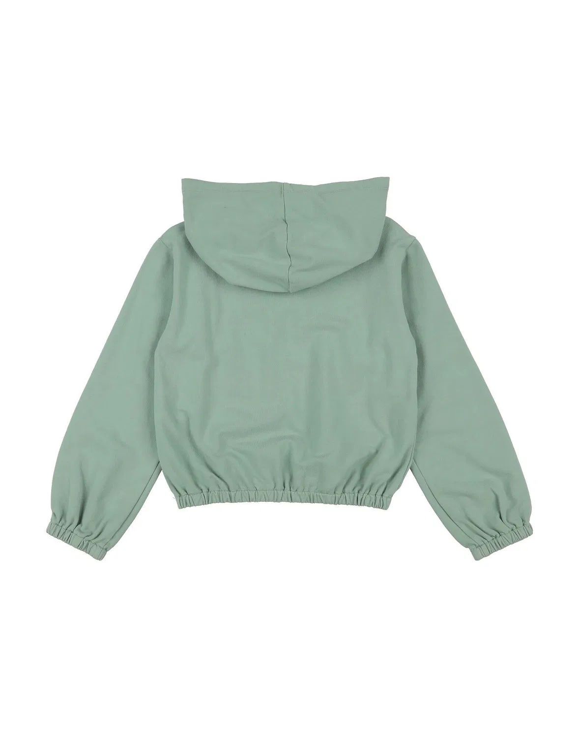 Детский свитшот для девочек на флисе с капюшоном Sage Green — фото 2