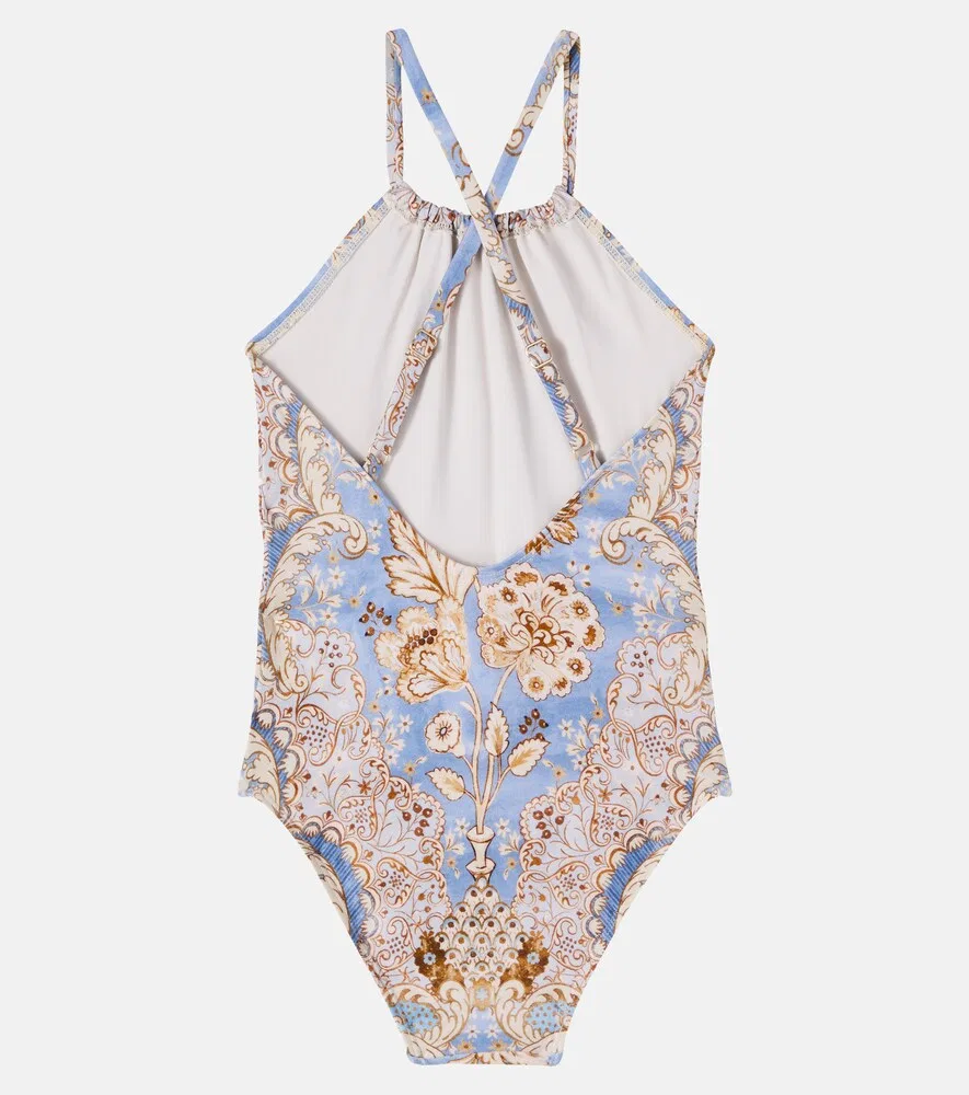 Купальник с цветочным принтом Zimmermann Kids, мультиколор — фото 2