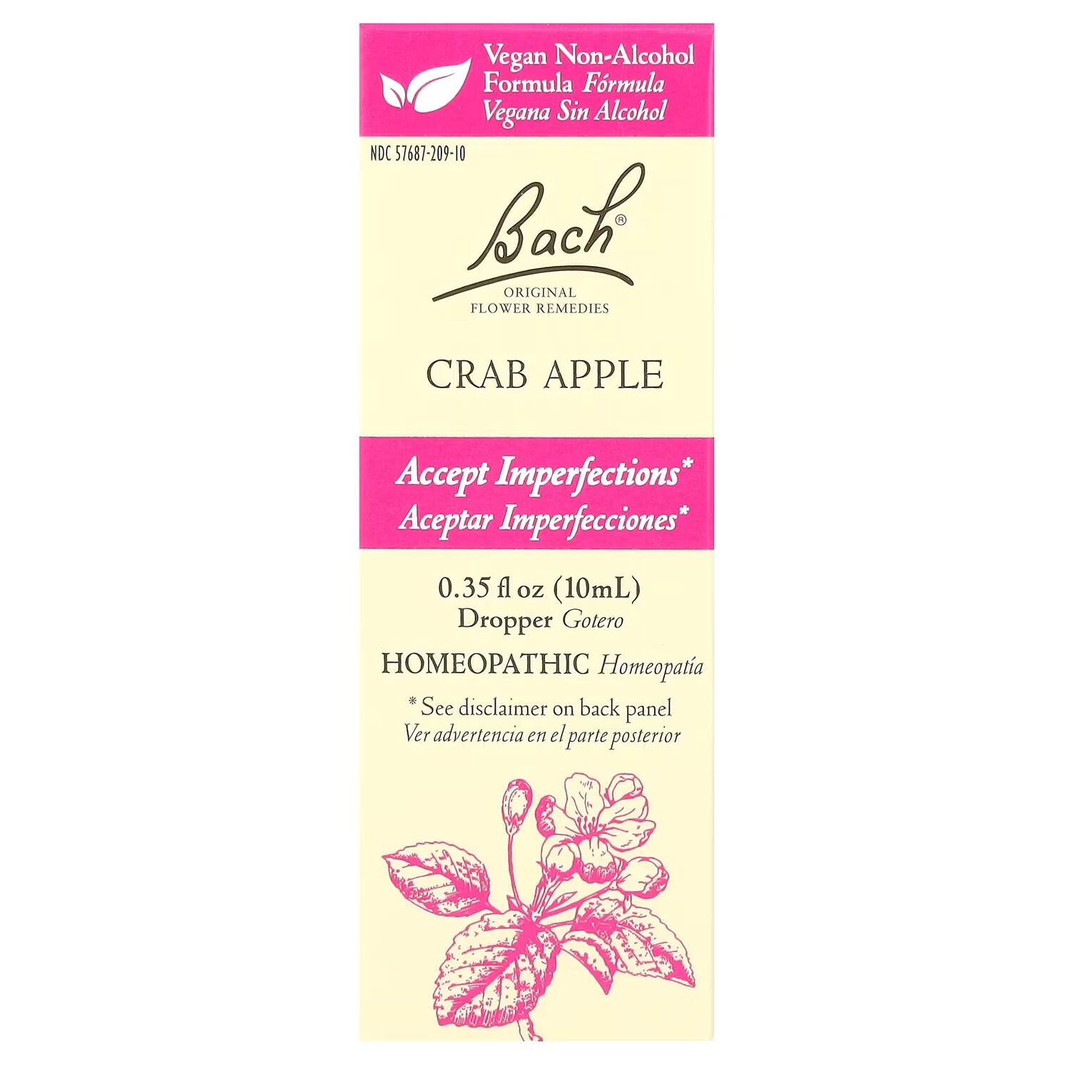 

Original Flower Remedies, крабовое яблоко, 10 мл (0,35 жидк. унции) Bach