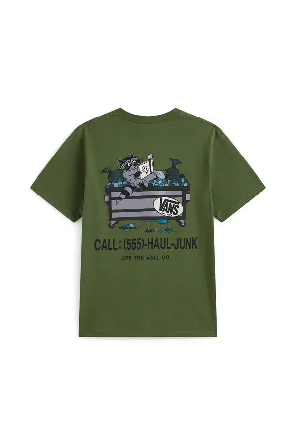 Футболка с животными Dumpster raccoon Vans, dark green, темно-зеленый — фото 2