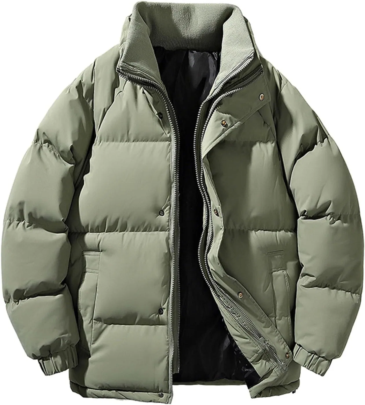 Мужская куртка-пуховик с принтом, Winter Jackets for Men, армейский зелёный