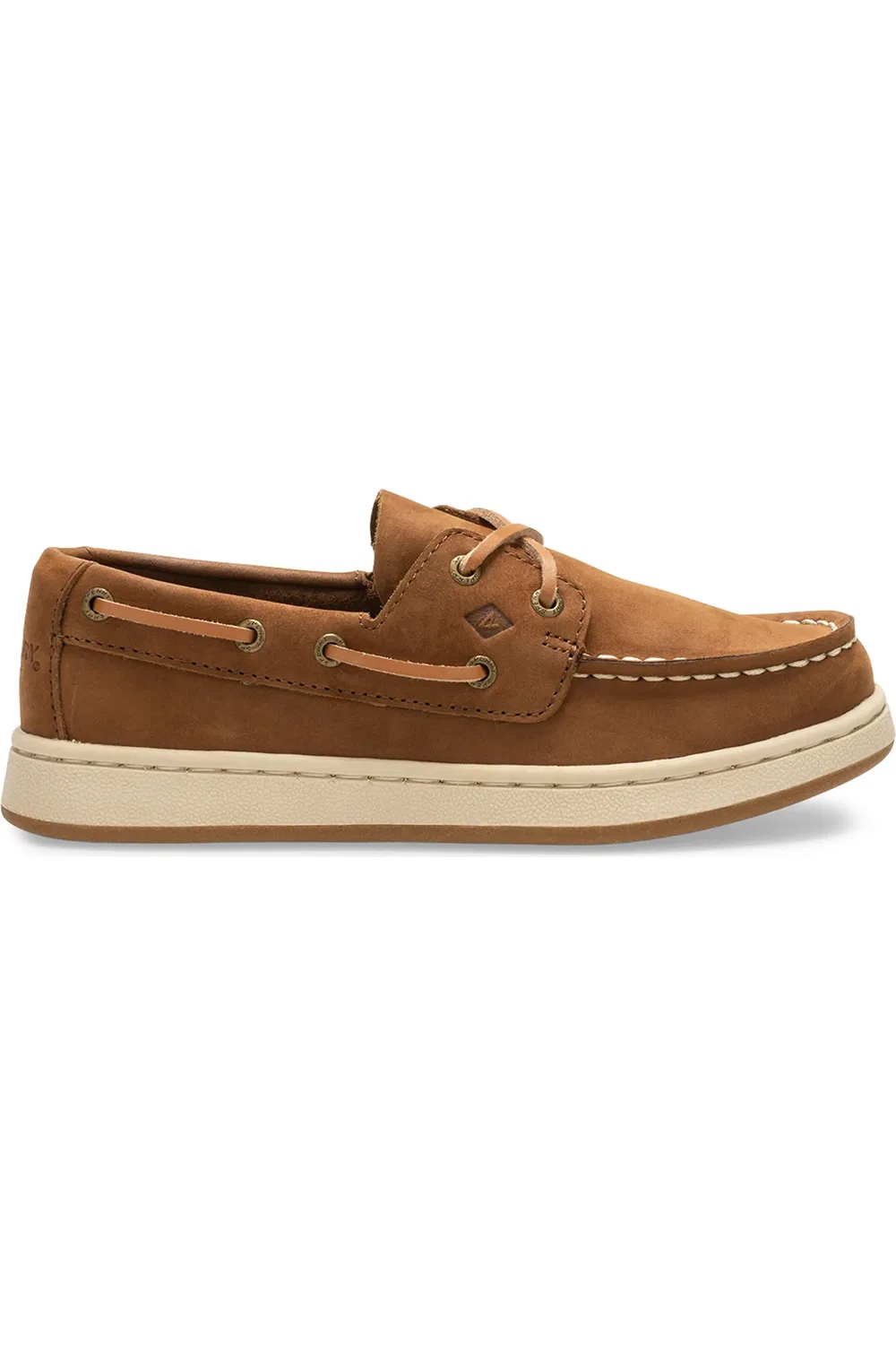 Детские туфли-лодочки с ручной строчкой ZZDNU SPERRY TOP-SIDER, коричневый — фото 3
