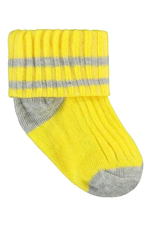 Детский комплект носков для девочек с принтом 3-piece socks set Civil Baby, Yellow — фото 3