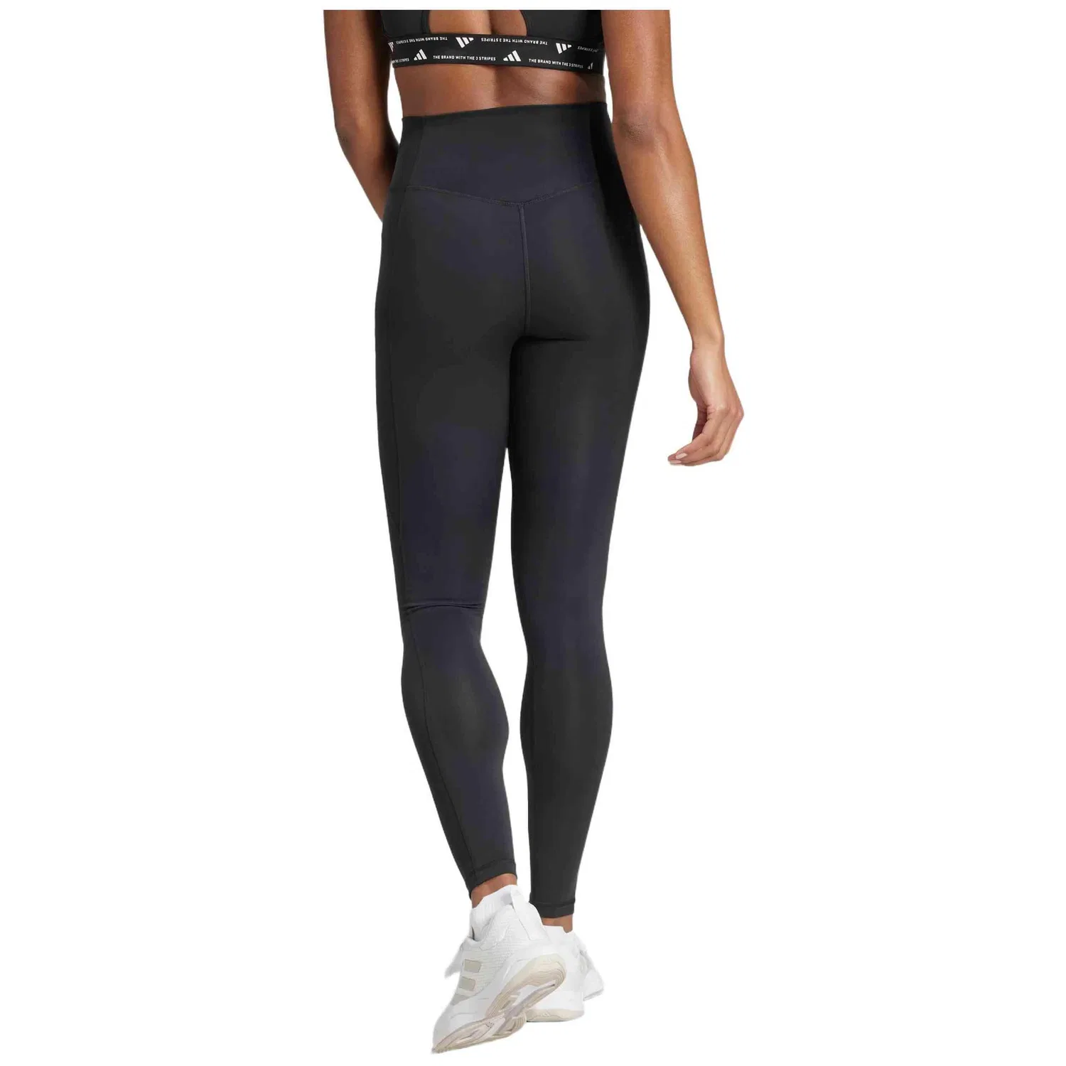 Женские леггинсы с высоким поясом Optime Essentials Stay In Play Full-Length Leggings Adidas, Schwarz — фото 2