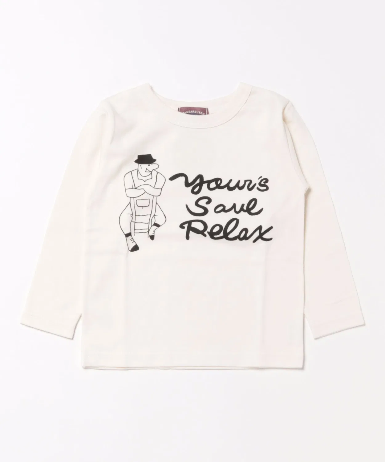 Детский лонгслив с длинным рукавомP.FIELD, Offwhite