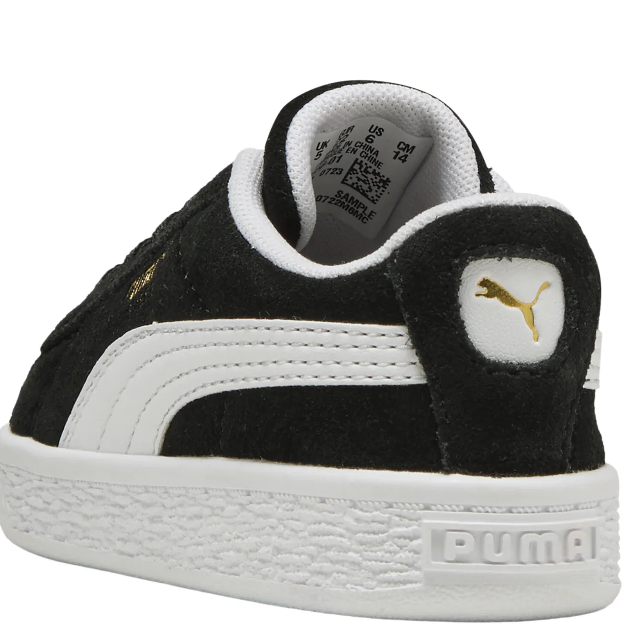Детские кроссовки Suede Classic PUMA, цвет Puma White/Puma Black — фото 3