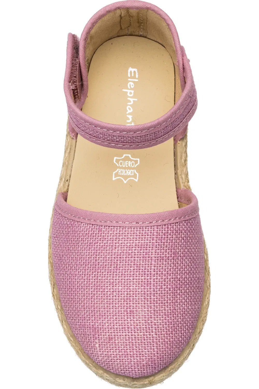 Сандалии детские из льна с регулируемым ремешком Classic Linen Elephantito, Mauve — фото 3