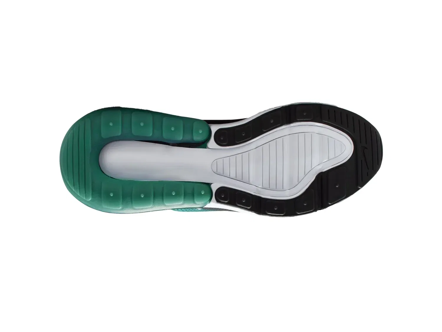 Кроссовки Air Max 270 для детей, Nike, черный/белый/зеленый — фото 4