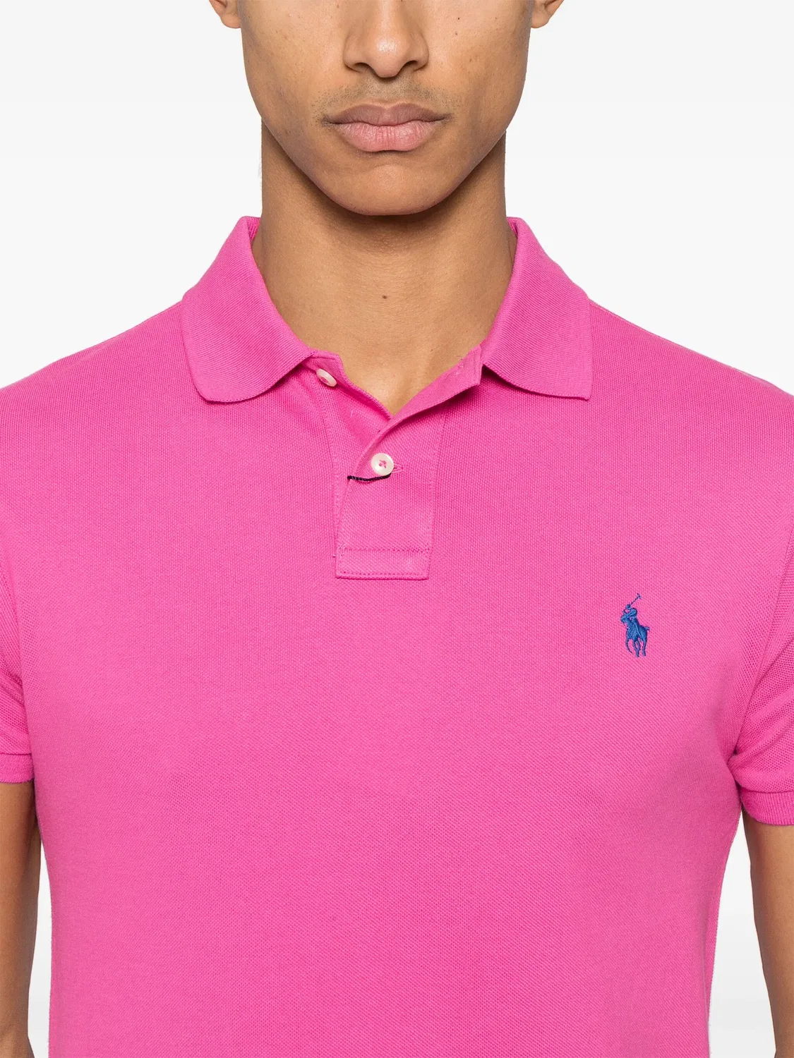 Футболка-поло с вышивкой пони Polo Ralph Lauren, розовый — фото 3