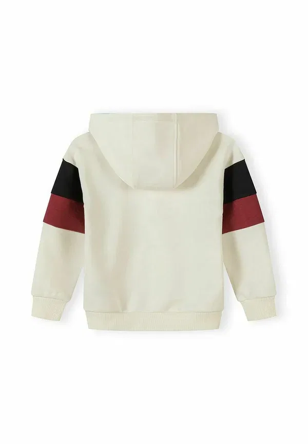 Спортивный костюм из хлопка и полиэстера Set hooded with contrast sleeve and joggers Minoti, Cream, кремовый — фото 3