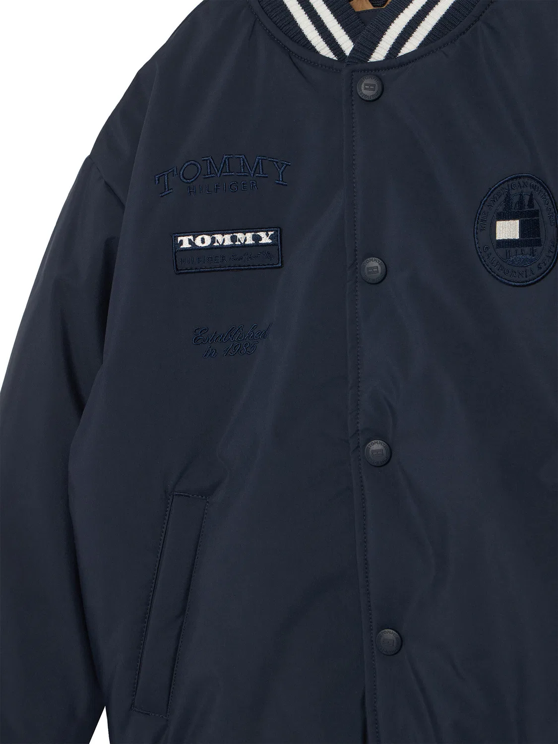 Бомбер стандартного кроя для мальчика Graphic Tommy Hilfiger, темно-синий — фото 3