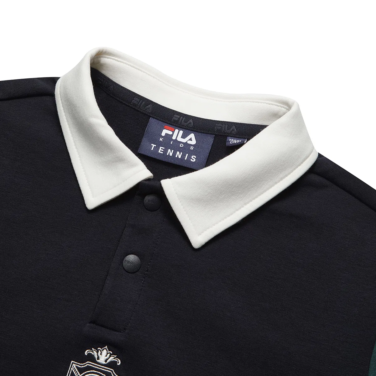 Детский свитшот с воротником поло FILA KIDS Sweatshirts Polo Collar Moderate, Royal Blue — фото 4