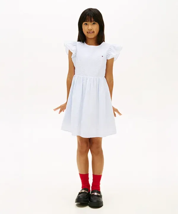 Платье поло в полоску, Tommy Hilfiger Kids, синий