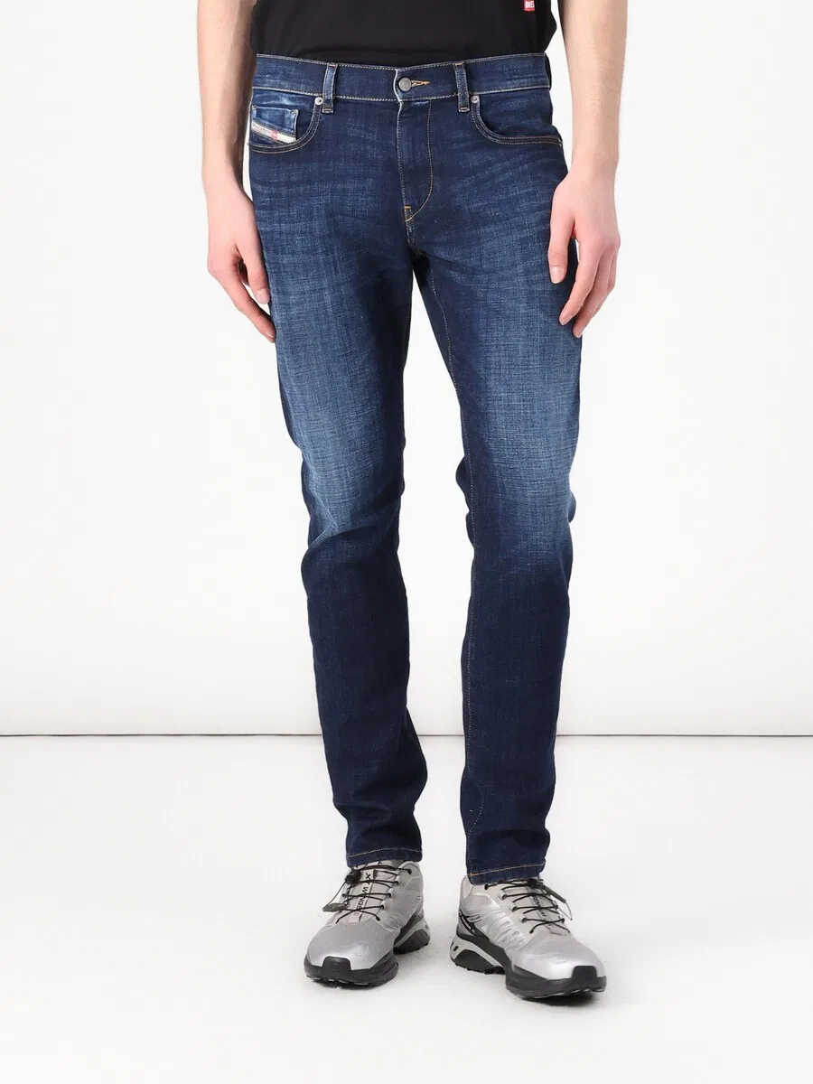 Джинсы DIESEL Slim fit '2019 D-STRUKT' синего цвета — фото 2