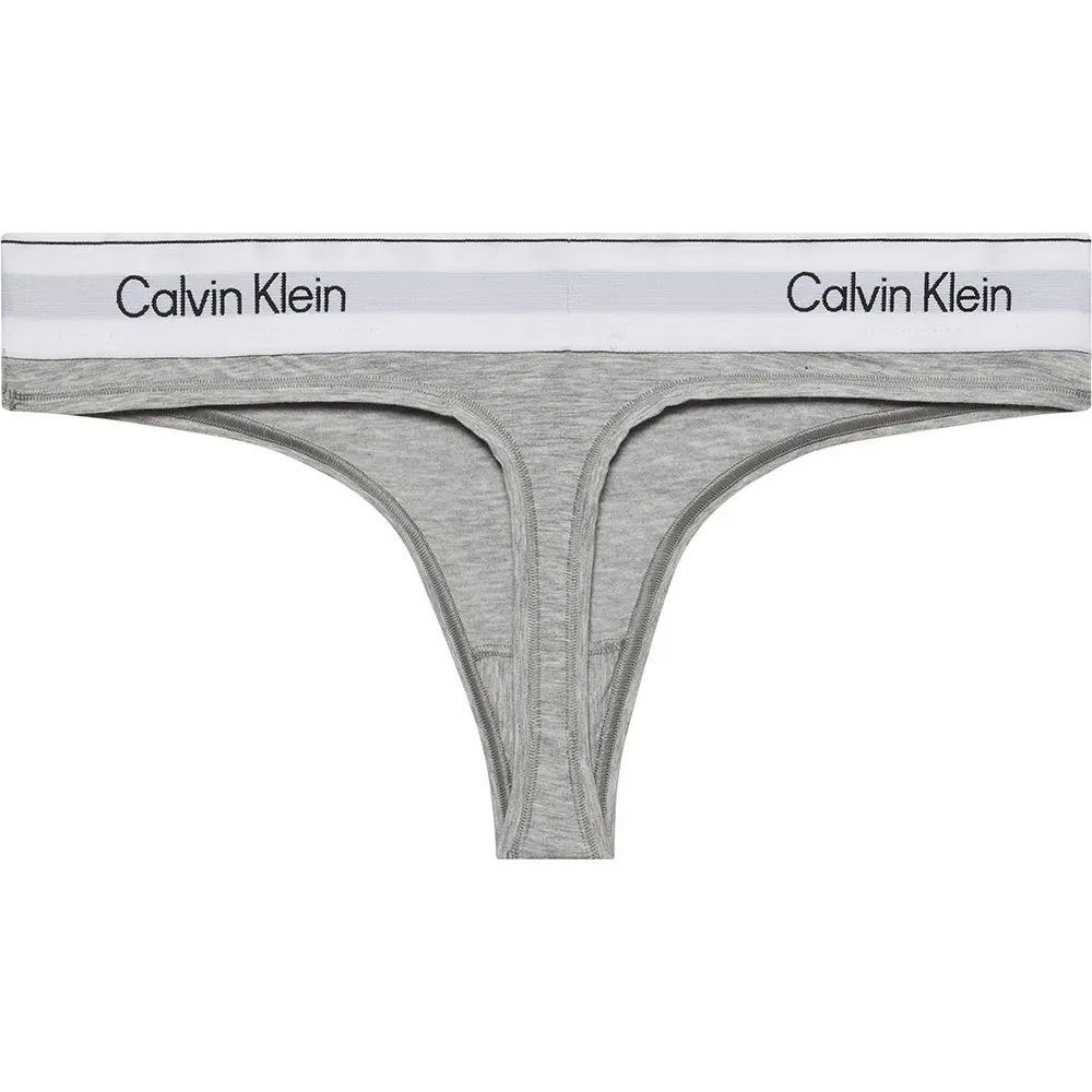 Трусы стринги Calvin Klein, серый меланж — фото 2