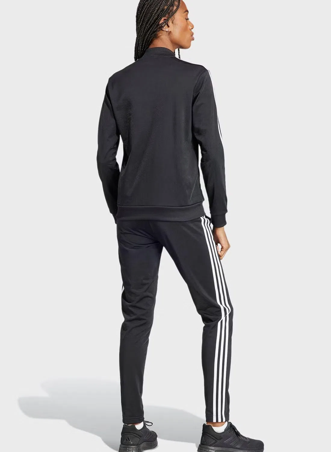 Спортивный костюм с лампасами Essentials 3-stripes Adidas, черный — фото 2