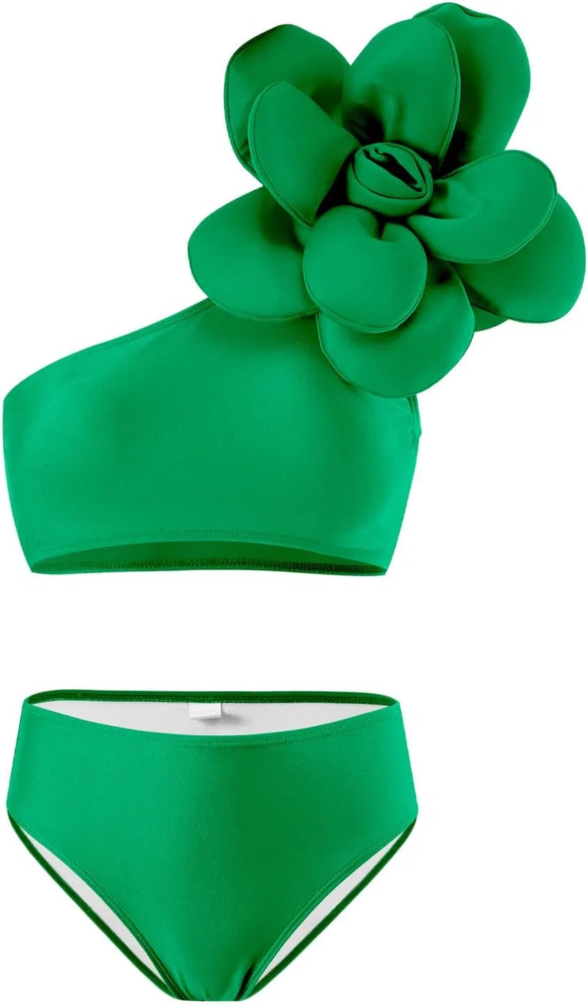 Женский бикини-сет с одним плечом, Green