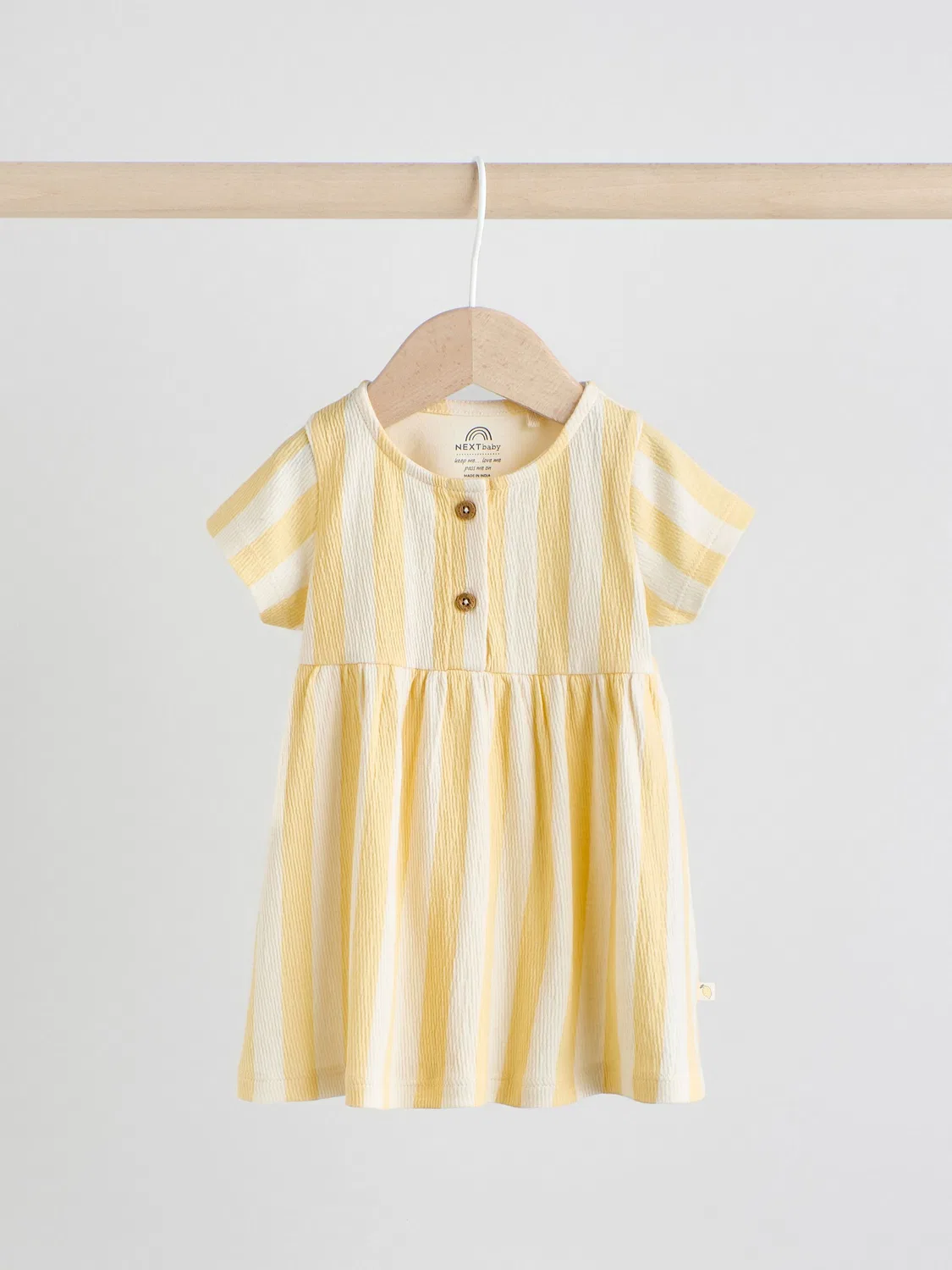 Платье 2 шт. Yellow/Cream Spot/Stripe Next, желтый/кремовый — фото 2