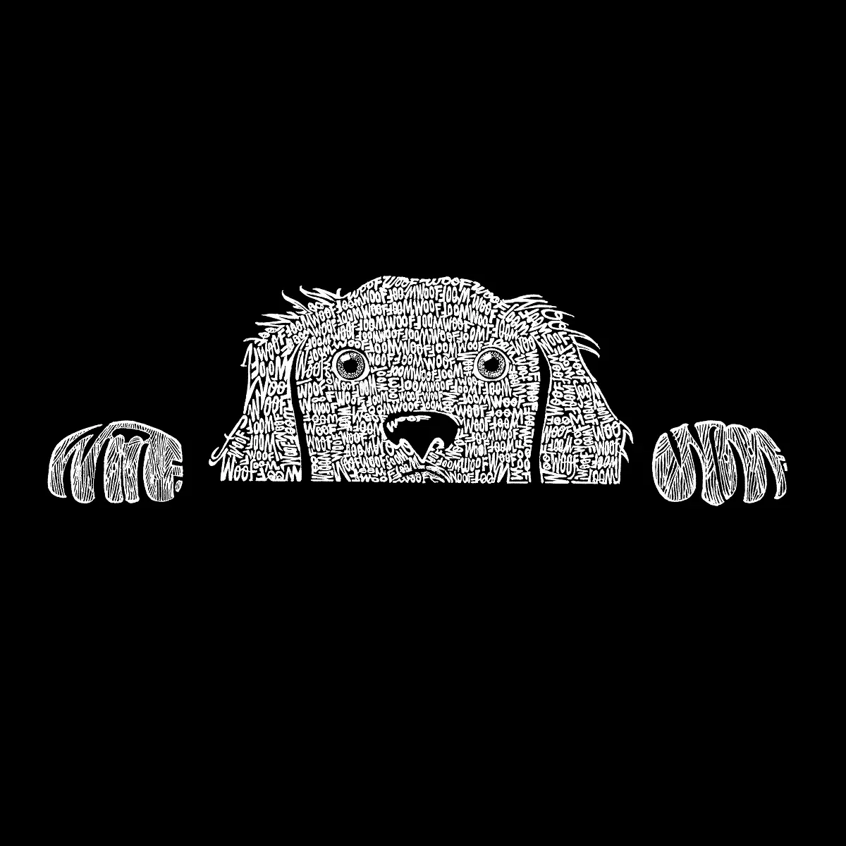 Детский свитшот для девочек с принтом Peeking Dog LA Pop Art, Black — фото 2