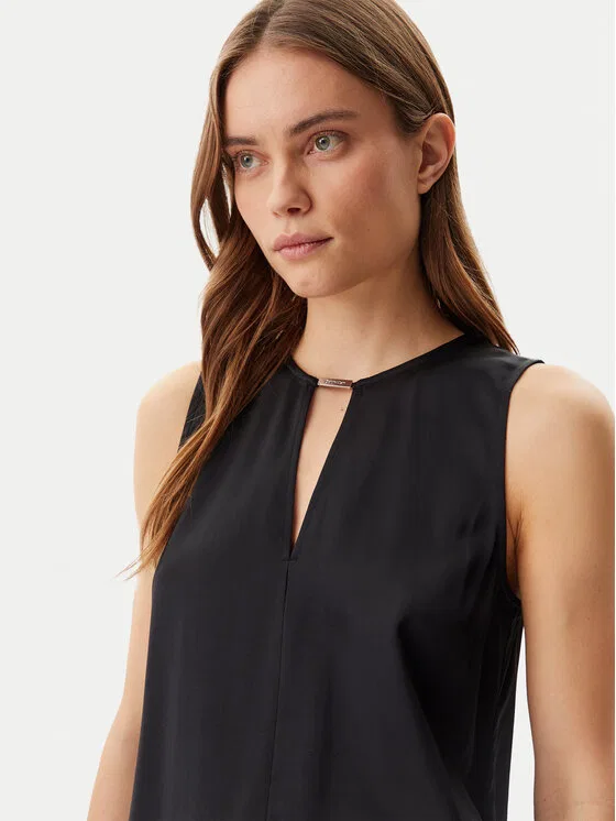 Топ regular fit Calvin Klein, черный — фото 4