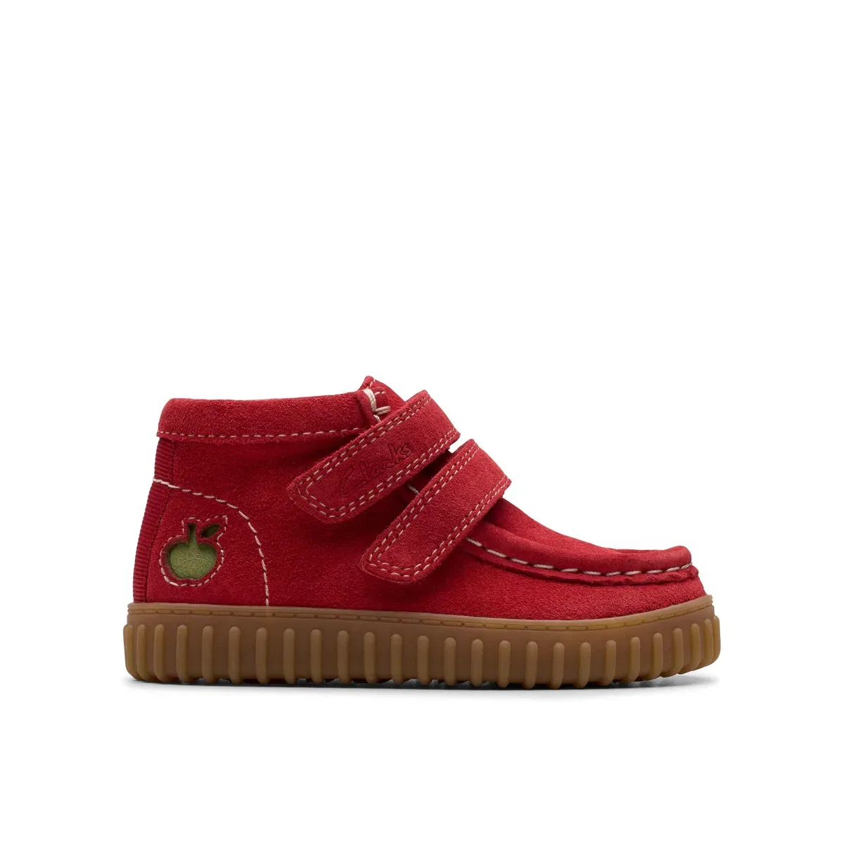Детские ботинки на щиколотке с липучкой Torhill Clarks, Red