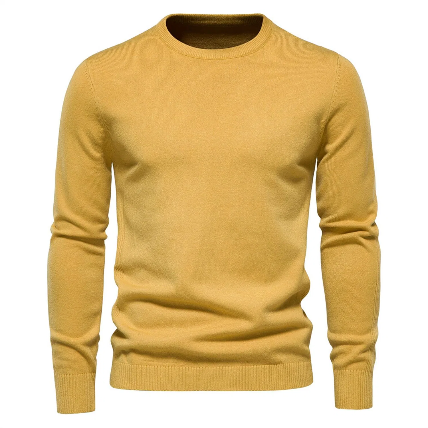 Мужской свитер с круглым вырезом Valley Yellow, Yellow Valley Round Neck