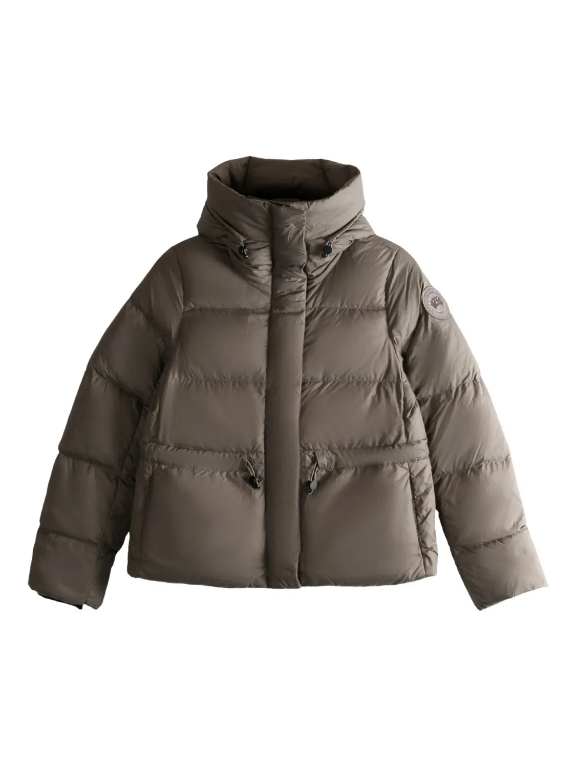 Canada Goose Пуховик с капюшоном серо-коричневый