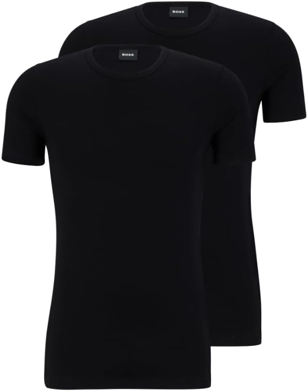 Комплект футболок Boss Crew Neck Stretch, 2 предмета, черный