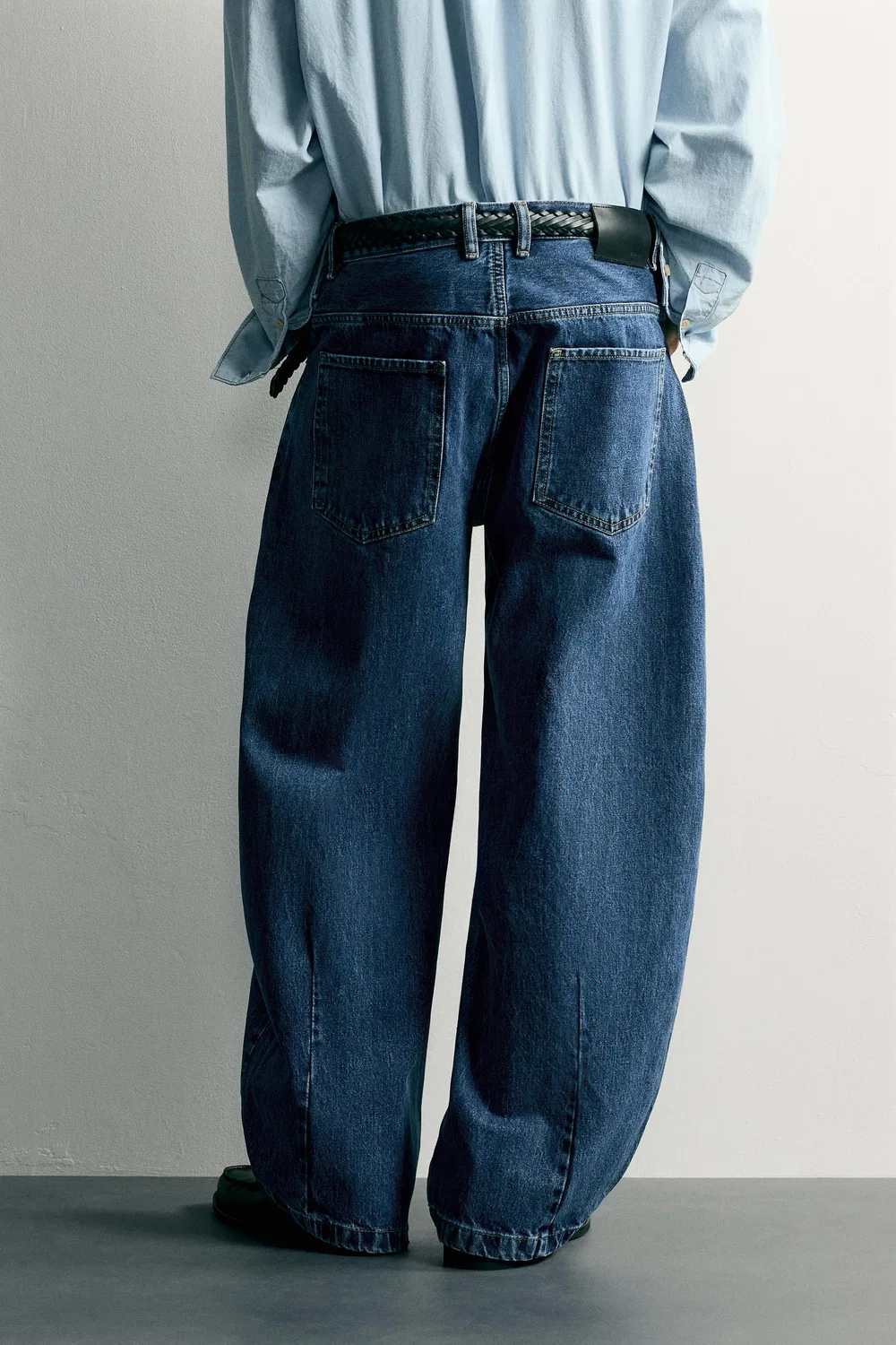 Джинсы Balloon Fit ZARA, Blue — фото 3