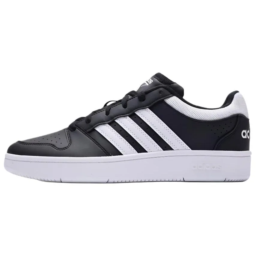 Кроссовки для скейтбординга мужские HOOPS Textile, Synthetic Leather Adidas, черный белый