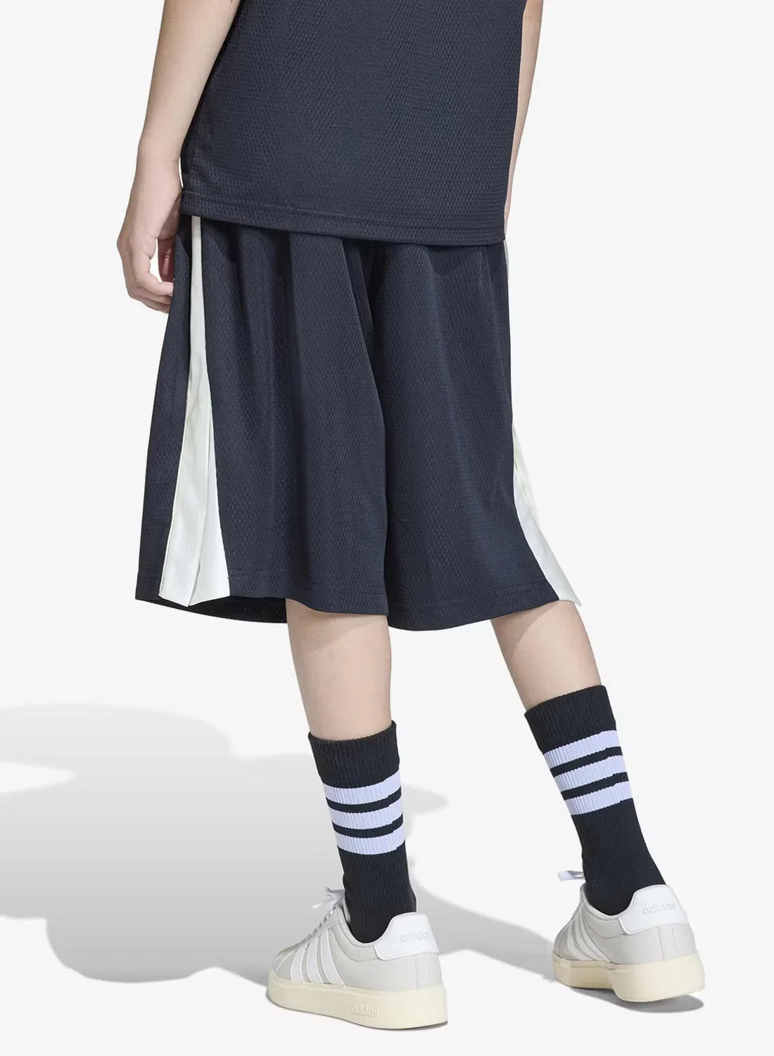Шорты свободные с сетчатой вставкой Stadium Mesh Adidas, черный — фото 2