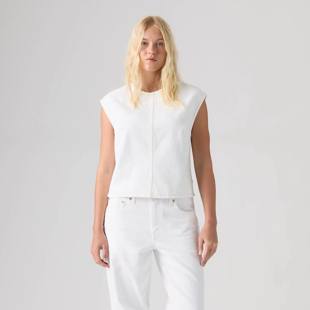 Джинсовая футболка без рукавов Levi's, Tooth Fairy - White — фото 3