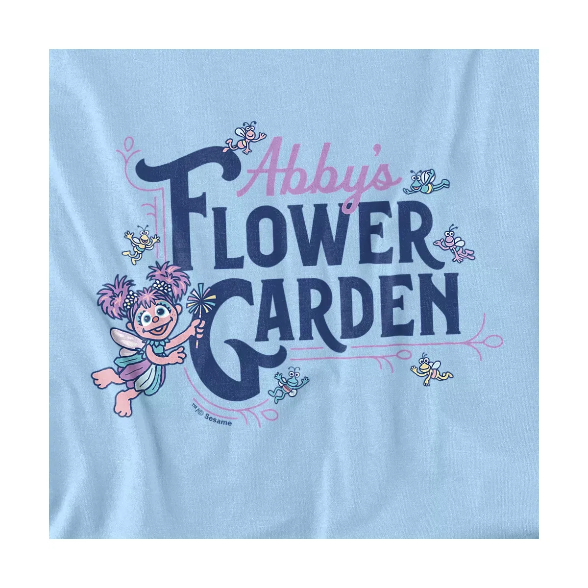Детский боди-комбинезон с коротким рукавом Sesame Street Abby's Flower Garden, Light Blue — фото 2