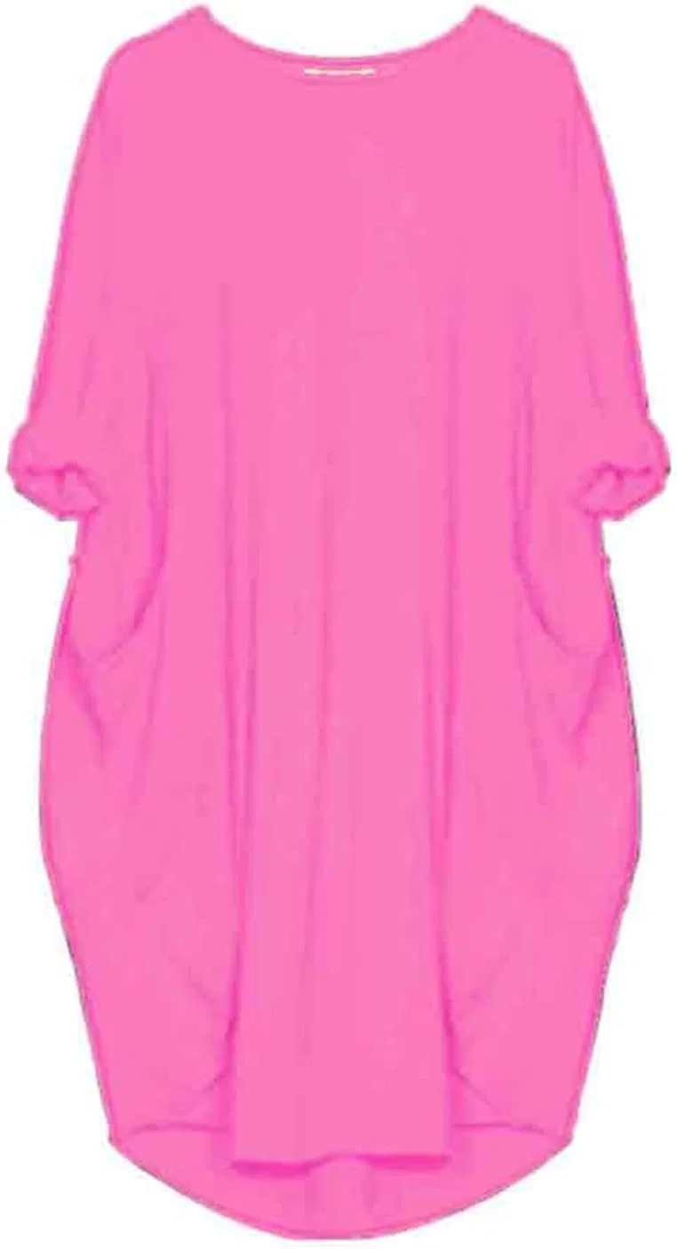 Женское летнее пляжное платье оверсайз, Hot Pink