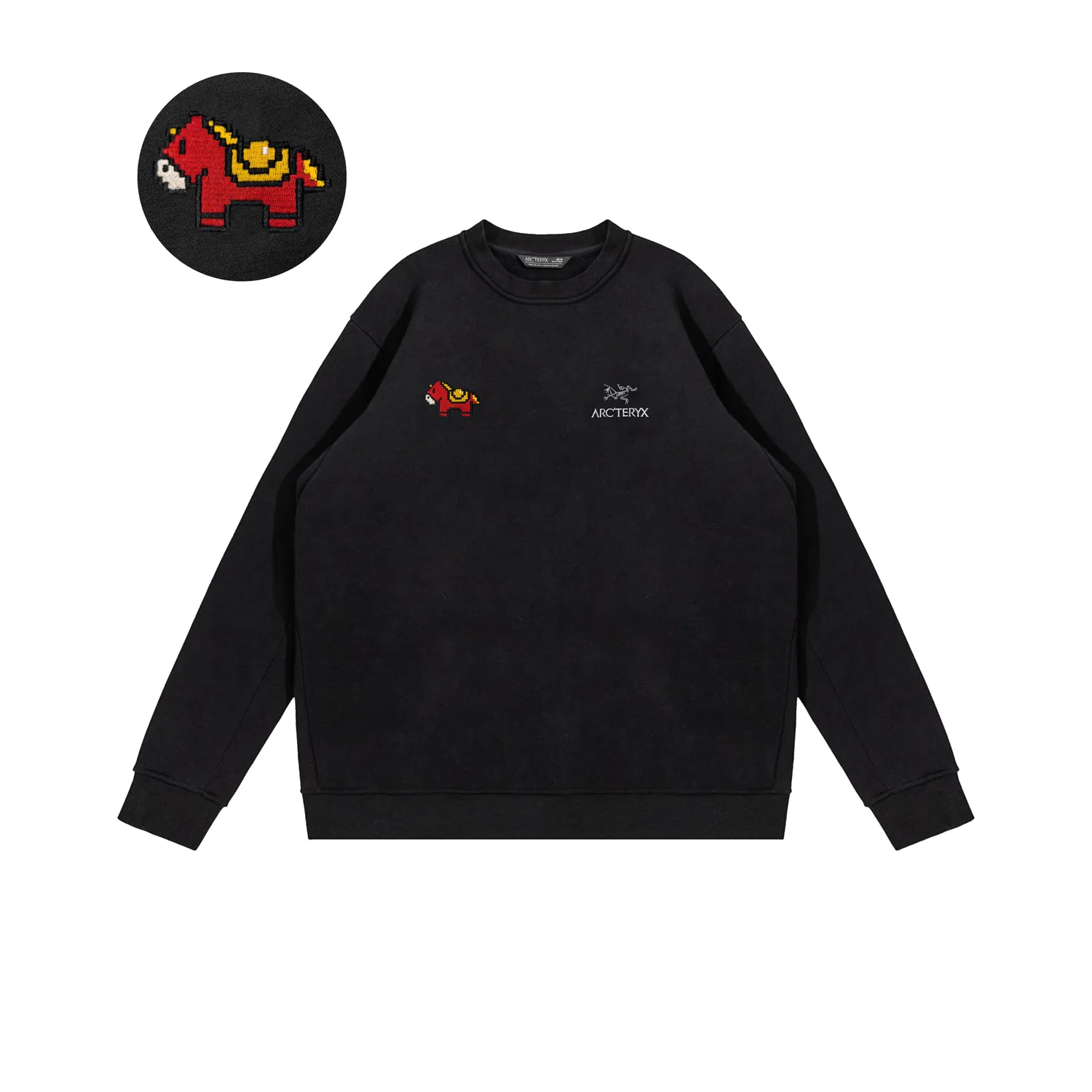 Мужской свитшот с принтом Arcteryx, Black — фото 3