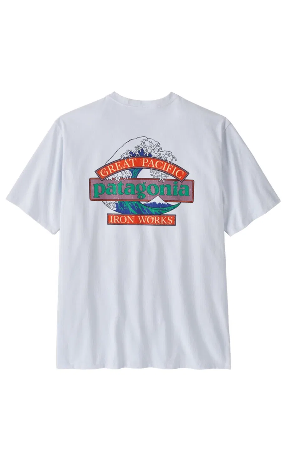 Мужская футболка с принтом Great Waves Patagonia, White