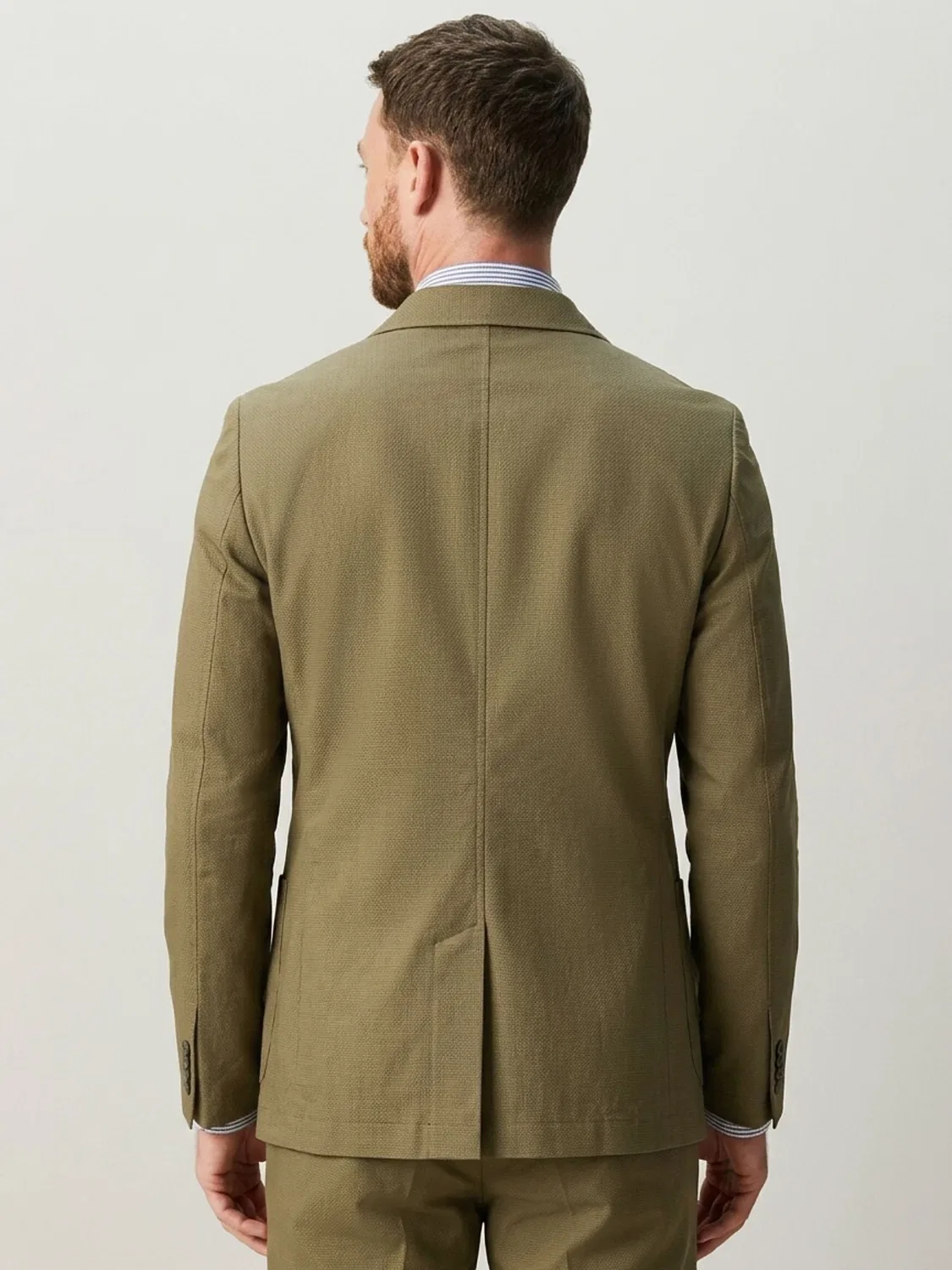 Пиджак свободного кроя из смесового хлопка, Khaki Green Next — фото 3
