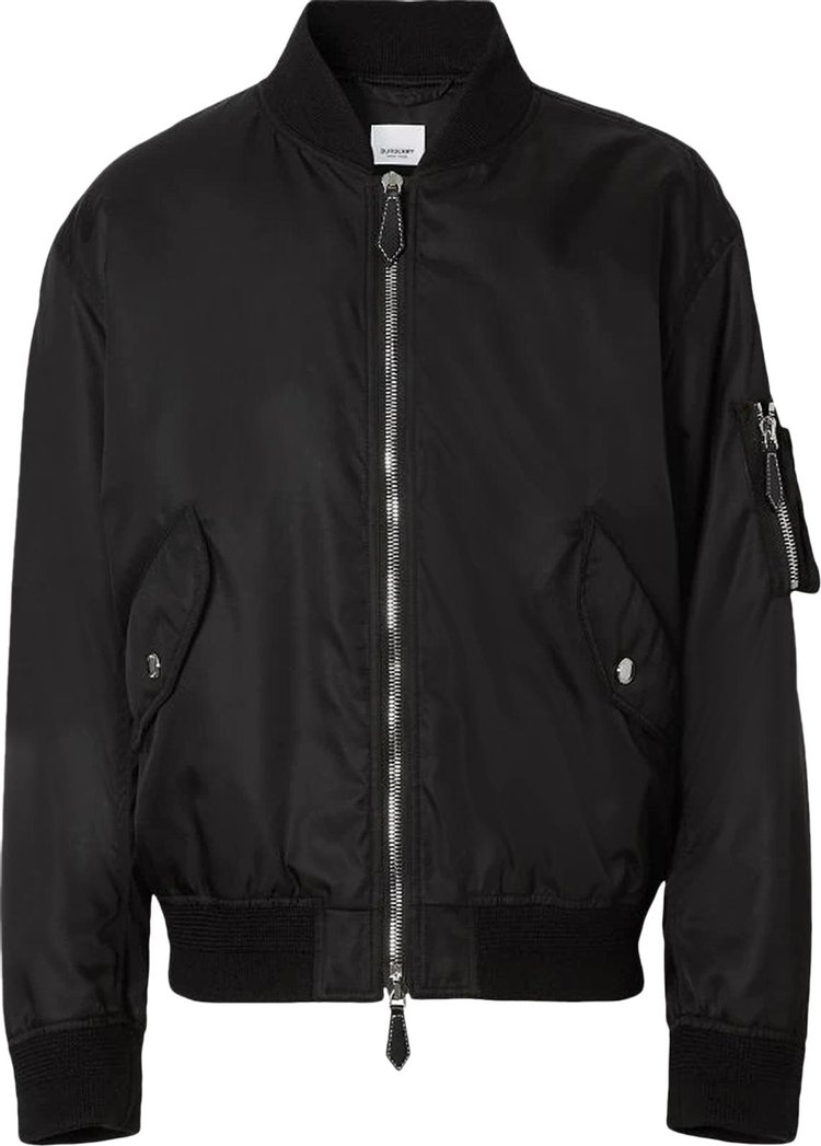 Бомбер Burberry Embroidered Bomber 'Black', черный - фото